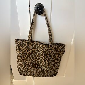 canvas Leopard Print Tote Bag 16x16